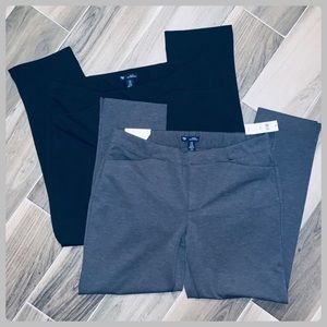 NWT GAP Slim City Crop Pants in Grey & Black - Sz8